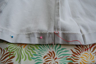 hemming seam by hand